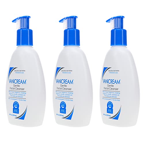 Gentle Unscented Facial Cleanser for Sensitive Skin - Pack of 3, 24 Fl Oz
