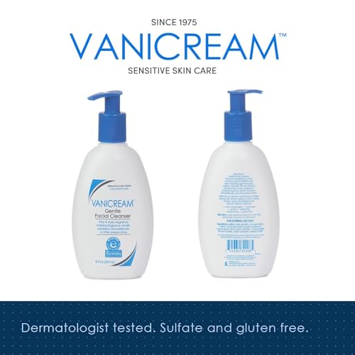 Vanicream Gentle Facial Cleanser, 8 Fl Oz, Pack of 2